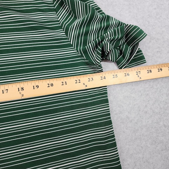 Nike Golf Dri-Fit Polo Mens Size XL Green White Striped Performance Shirt - Picture 5 of 13